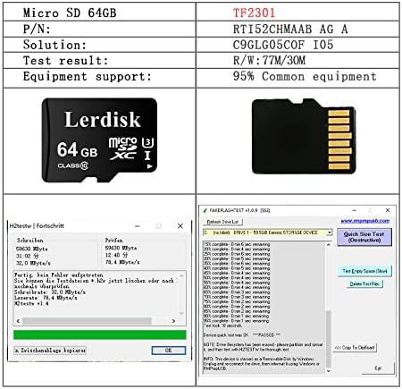 Factory Wholesale 64GB Micro SD Card 3-Pack, U3 A1 V30 Class 10, 80+MB/s Read for 4K Camera,Game Console, Drone,CCTV -with SD Adapter(3x64GB)