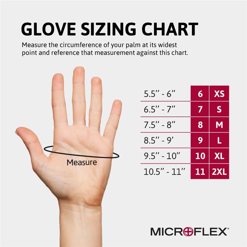 Ansell MICROFLEX Diamond Grip MF-300 Disposable Latex Gloves for Automotive, Healthcare, Machinery Industries - Large, Natural (Case of 1000)