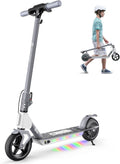 isinwheel S4 Electric Scooter for Kids Ages 6-14, 200W Foldable Kids Electric Scooter with 3 Speeds (5/8/12 Mph), LED Display, Colorful Lights, Gift for Kid