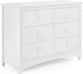 Delta Children Perry 6 Drawer Dresser - Greenguard Gold Certified, Bianca White