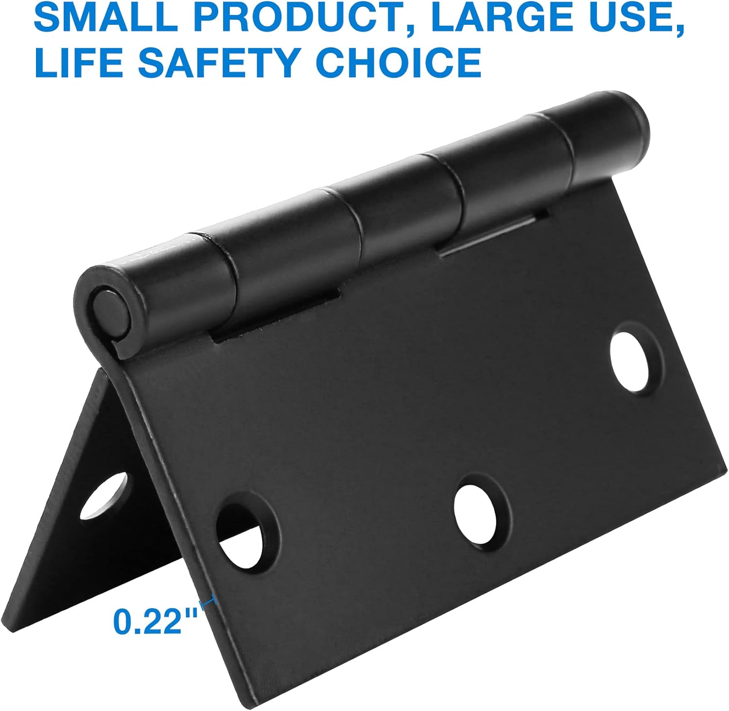 30 Pack Matte Black Door Hinges 3.5 x 3.5 Inch Interior 3 1/2 Inch Door Hinges for Doors Square Radius Corners Flat Iron Hinge 3 ½"x 3 ½" Door Hardware Controls