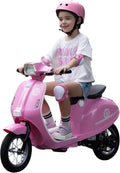 Kids Motorcycle, 2 Wheel Electric Motorcycle for Girls Ages 8-12, 24V Ride on Toys with Music, Story, Headlight, 3 Speed Options, Up to 60min Ride Time, for Riders up to 143 lbs, Easy Assemble, Pink