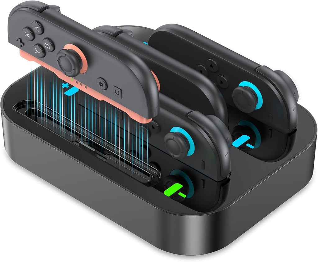 Gagaking Charging Dock for Nintendo Switch 2, Fast Charger Station for JoyCon 2 Accessories with LED Indicators,Multi-Protection Safety,USB-C,4 in 1 Portable Organizer for Controllers