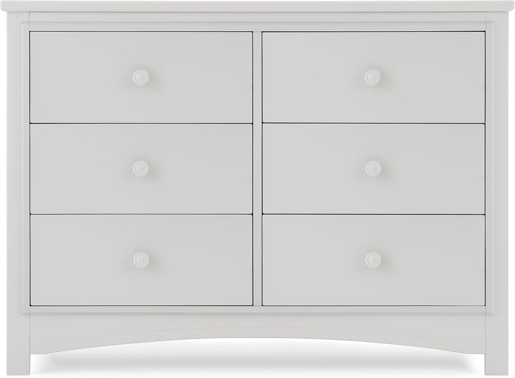 Delta Children Perry 6 Drawer Dresser - Greenguard Gold Certified, Moonstruck Grey