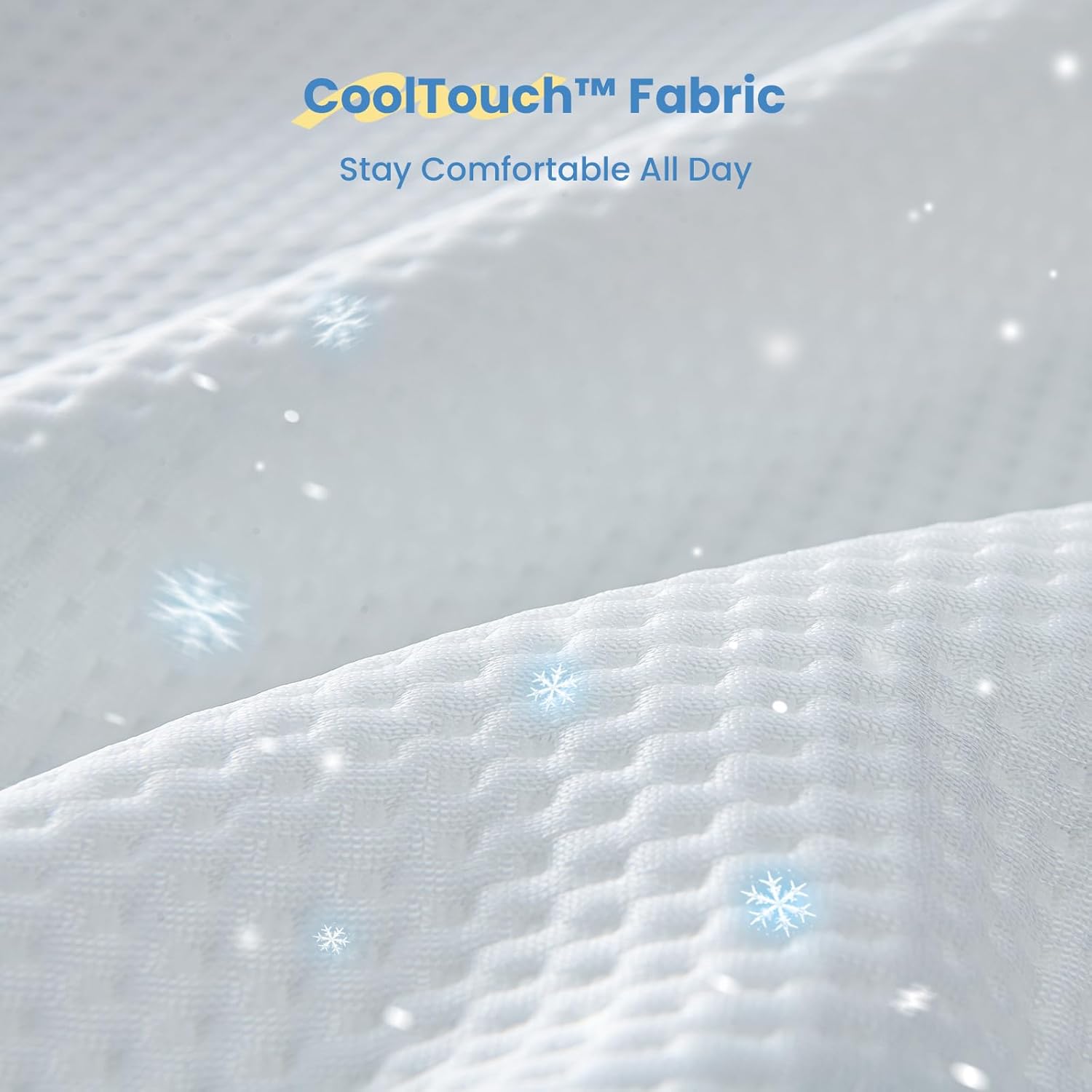 6" Dual Sided Crib & Toddler Mattress (Firm & Plush) - Memory Foam, Lux Cooling Removable Cover for Infant All-Night Comfort - CertiPUR-US Certified (Blue & White)
