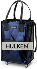 HULKEN (Small, Midnight Blue) Reusable Grocery Bag On Wheels, Shopping Trolley, Rolling Tote, Zipper Closure, Lightweight, Carries Up to 66 lb, Folds Flat