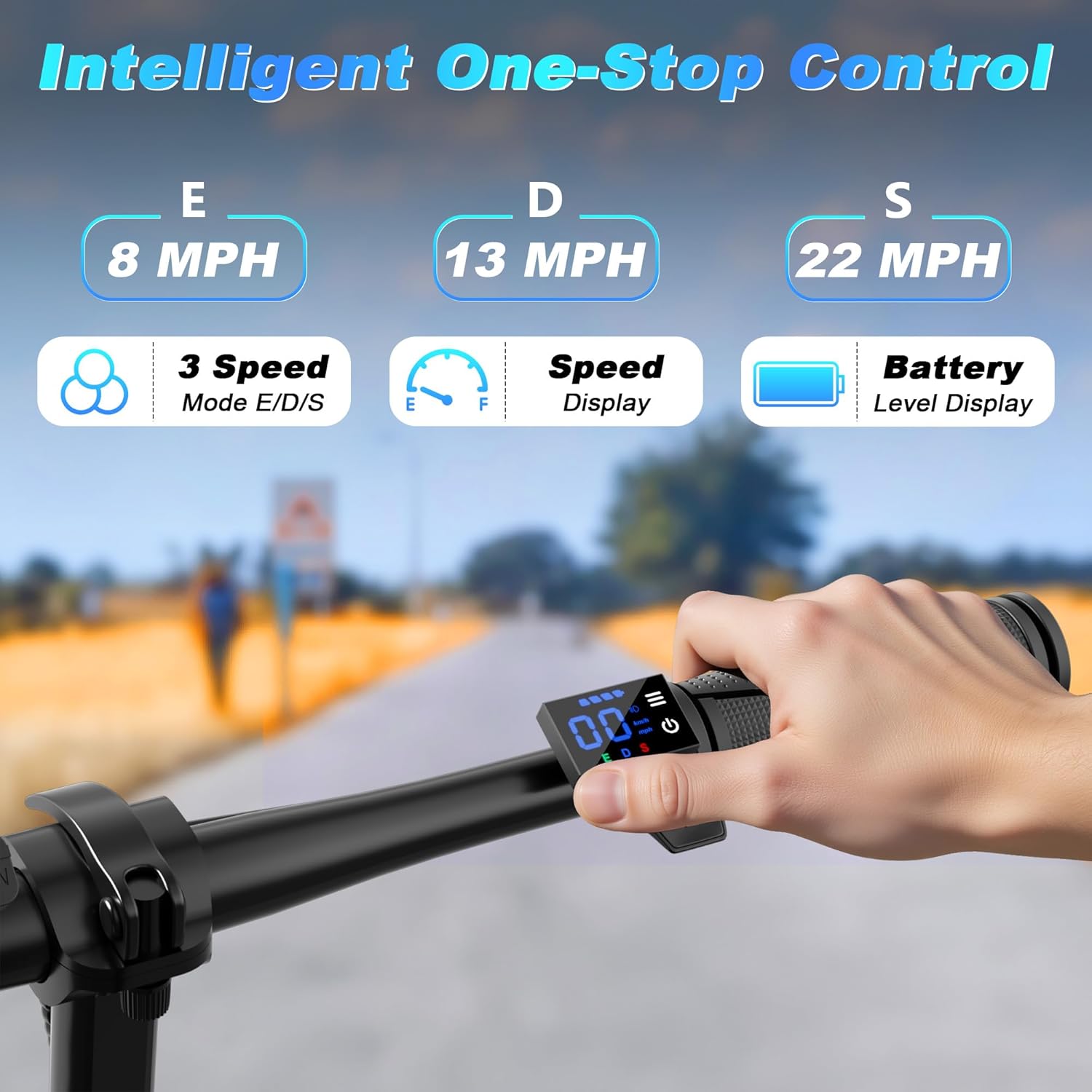 WERHY Electric Scooter,500W Motor, 14'' Tires, Top Speed 22 mph, Max 27/49 Miles Ranges, Foldable E-Scooter with Suspension &Adult, Digital Display, Cruise Control,Rear Seat Box