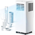 EUHOMY 8,000 BTU Portable Air Conditioners, 4-in-1 Air Conditioner Portable Up to 350 Sq.Ft., Portable AC Unit with Cool, Fan, Dehumidifier, Sleep, 24H Timer, Remote & Installation Kit, for Bedroom
