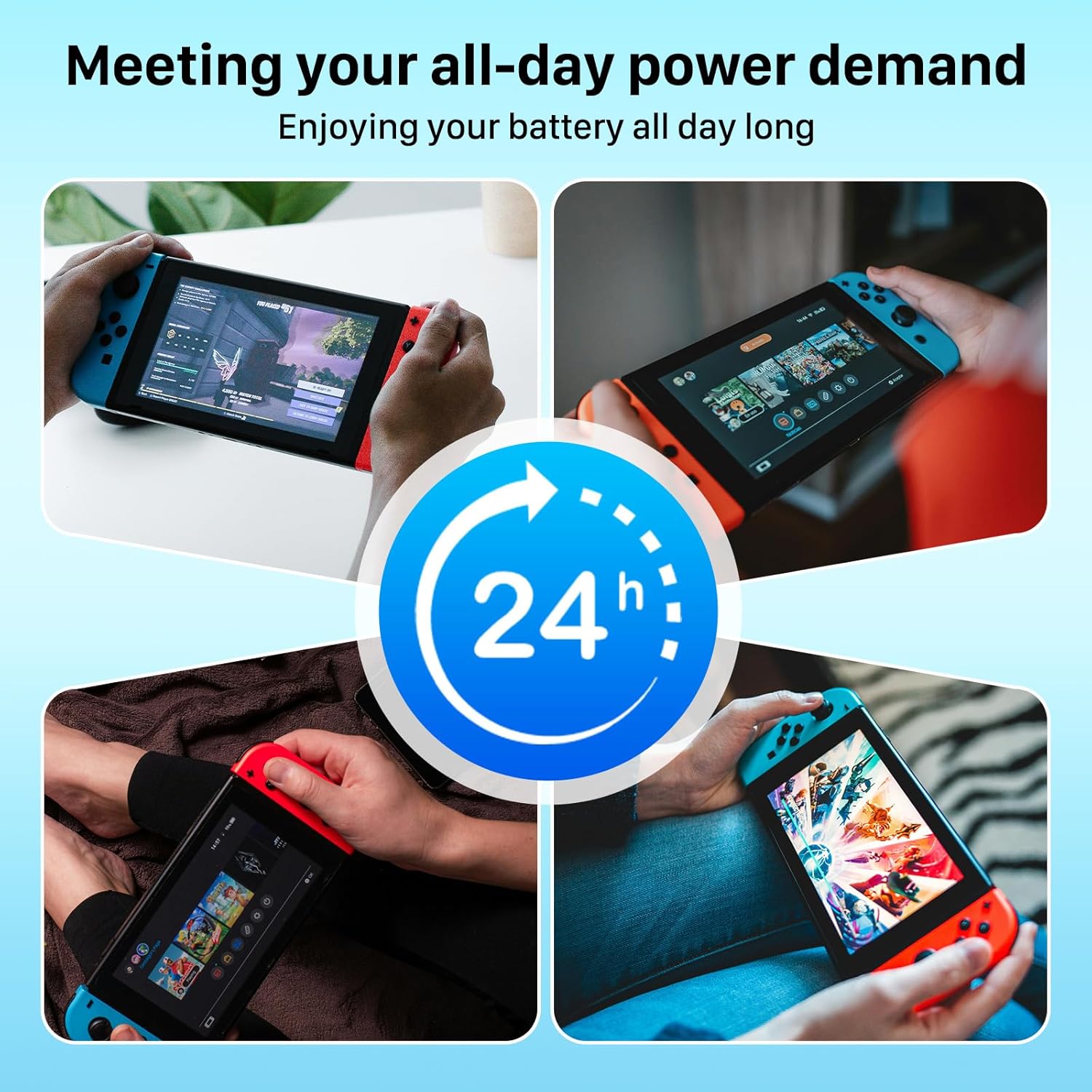 SHENMZ 4800mAh High-Capacity Nintendo Switch Battery Replacement for HAC-001 HAC-003 with Tool Kit