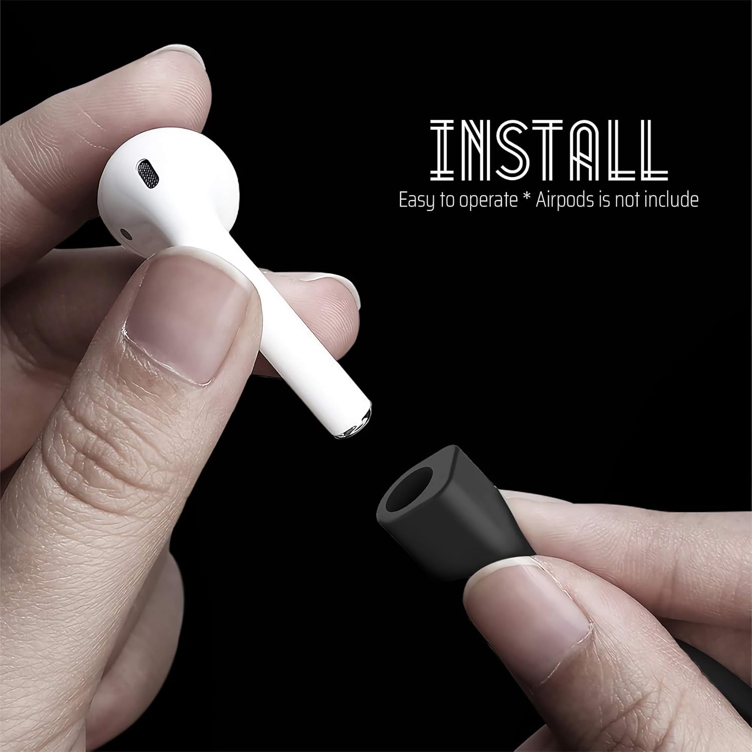 Ultra Strong Magnetic Airpod Pro Strap Anti-Lost Cord Sports Lanyard Compatible with Airpods 3rd 2nd Generation Pro 3 2 1 (Black)