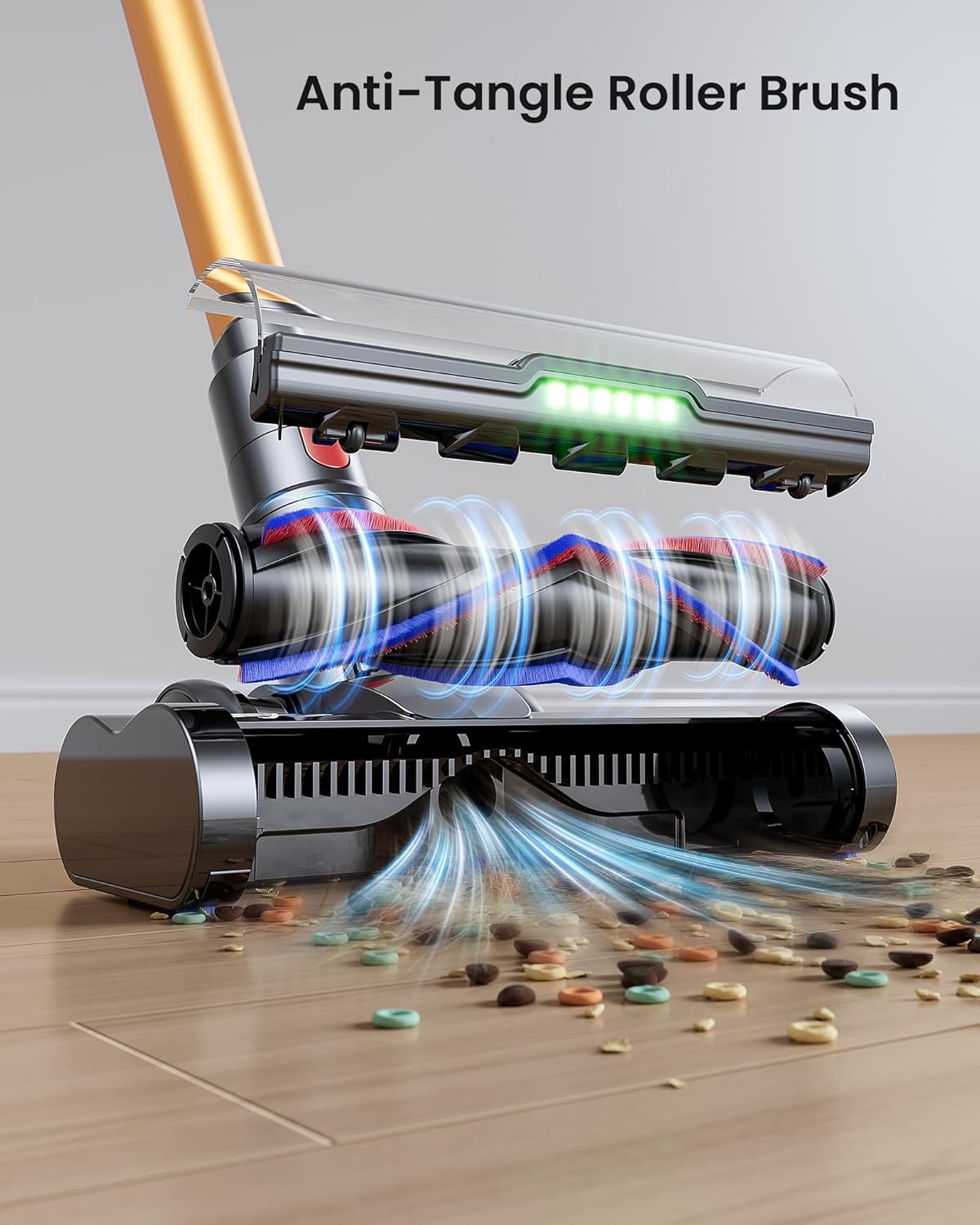 Cordless Vacuum Cleaner, 650W 55Kpa 70Mins Cordless Stick Vacuum with Hurricane Mode, 1.8L Cup, Anti-Tangle Vacuum Cordless, Self-Standing Vacuum Cleaners for Home Pet Hair Carpets