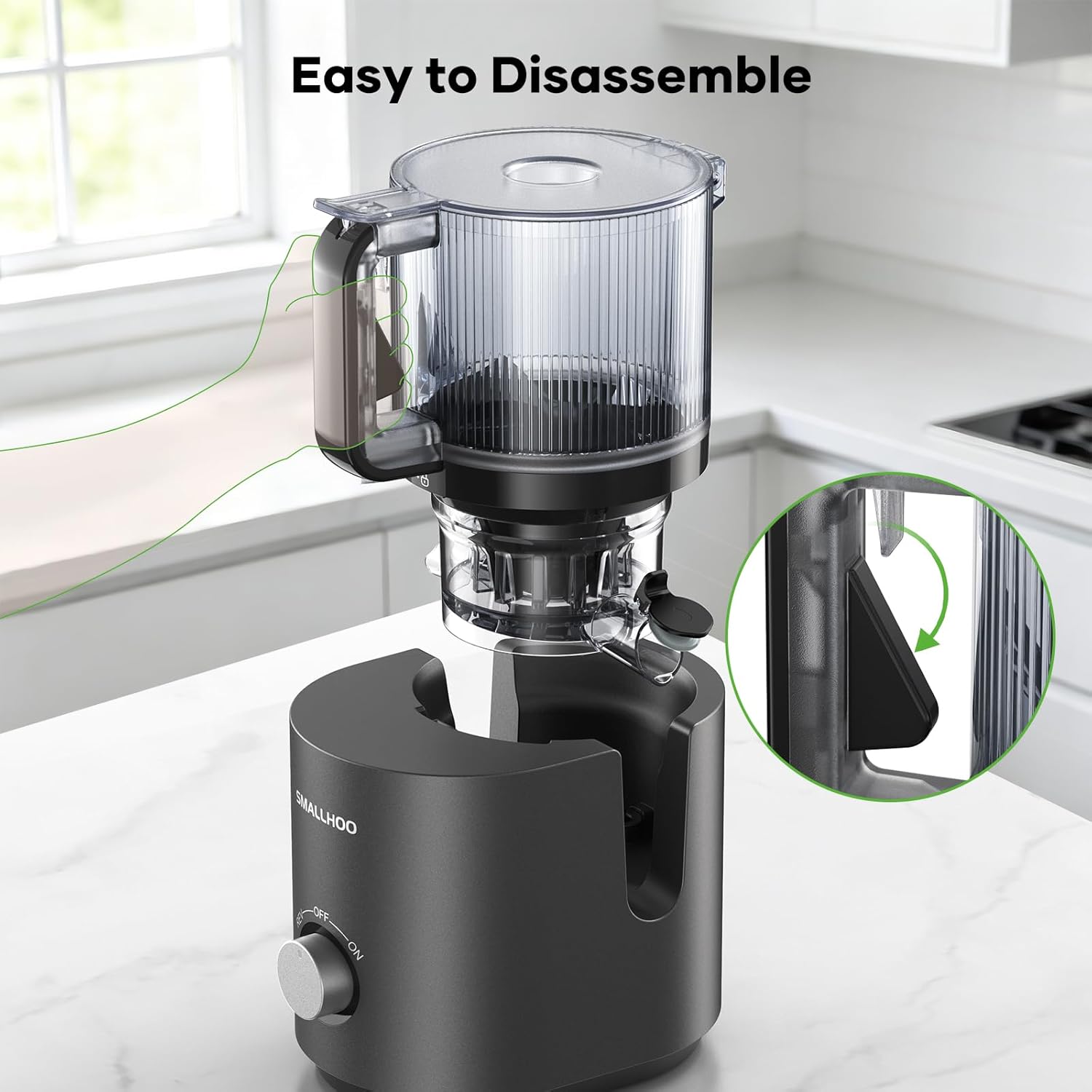 3-in-1 Juicer Machines, Cold Press Juicer 7“ Large Chute & 120oz – for Whole Vegetables & Fruits, High Juice Yield | Nut Milk | Natural Sorbet, Sliver