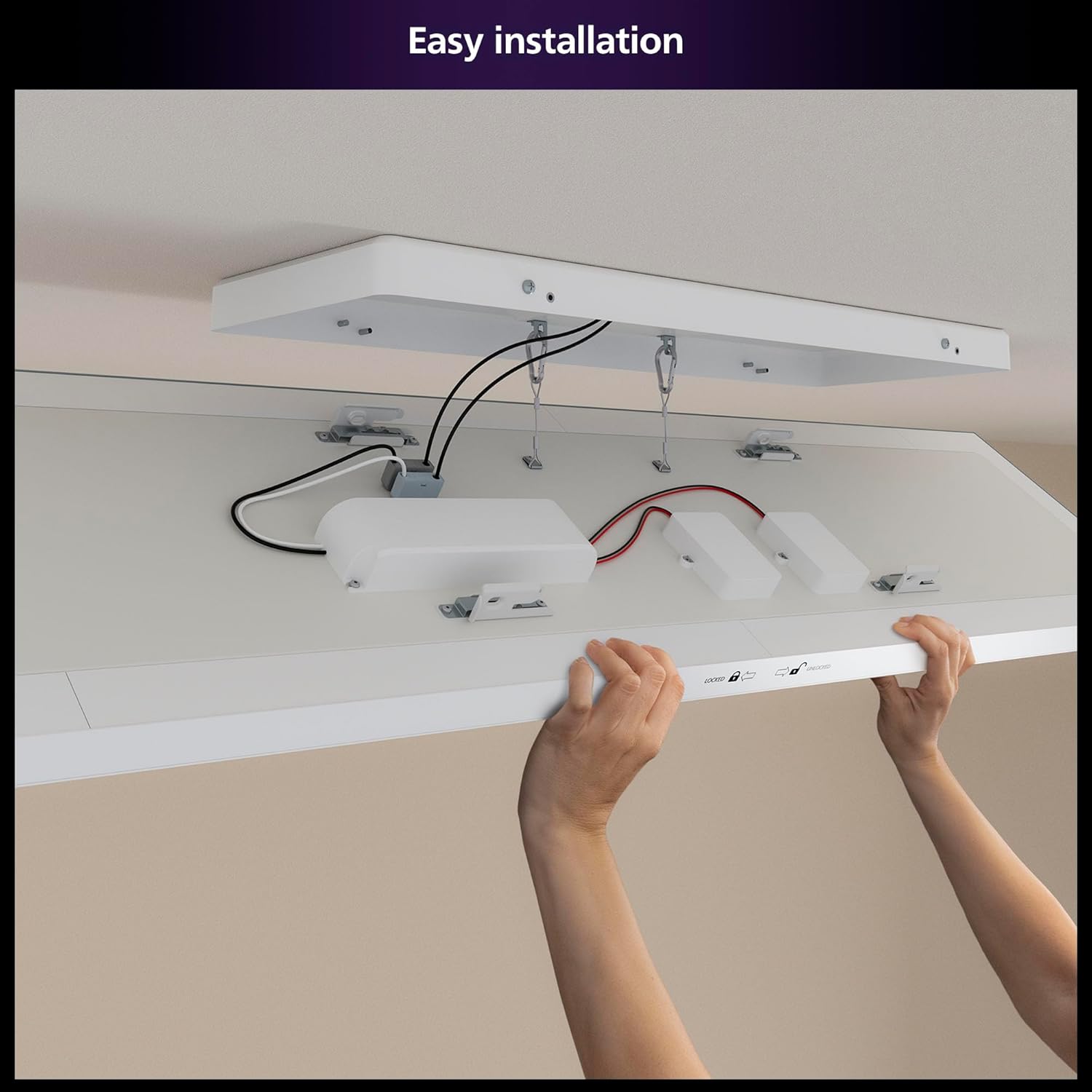 Philips Hue Datura Smart Ceiling Panel (Rectangular 11.81in x 47.24in) White & Color LED Ceiling Light, Bluetooth Compatible,Voice Control with Alexa, Apple Home & Google Assistant