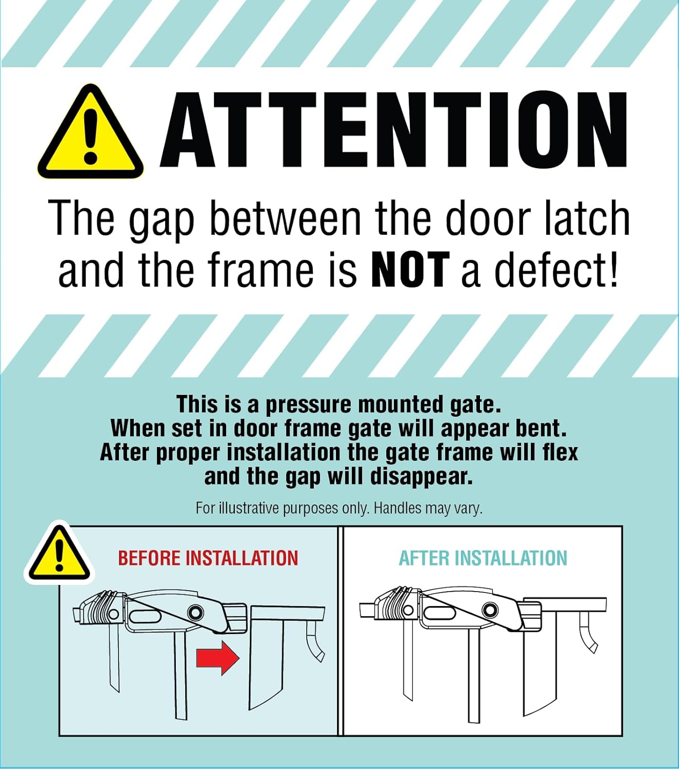Regalo Safety 29-38.5" Baby Gate for Doorways & Bottom of Stairs, Pressure Mounted Baby Gate with Door for Babies, Toddlers & Pets, Tested & Safe for 30 Years, American Designed, American Owned, White