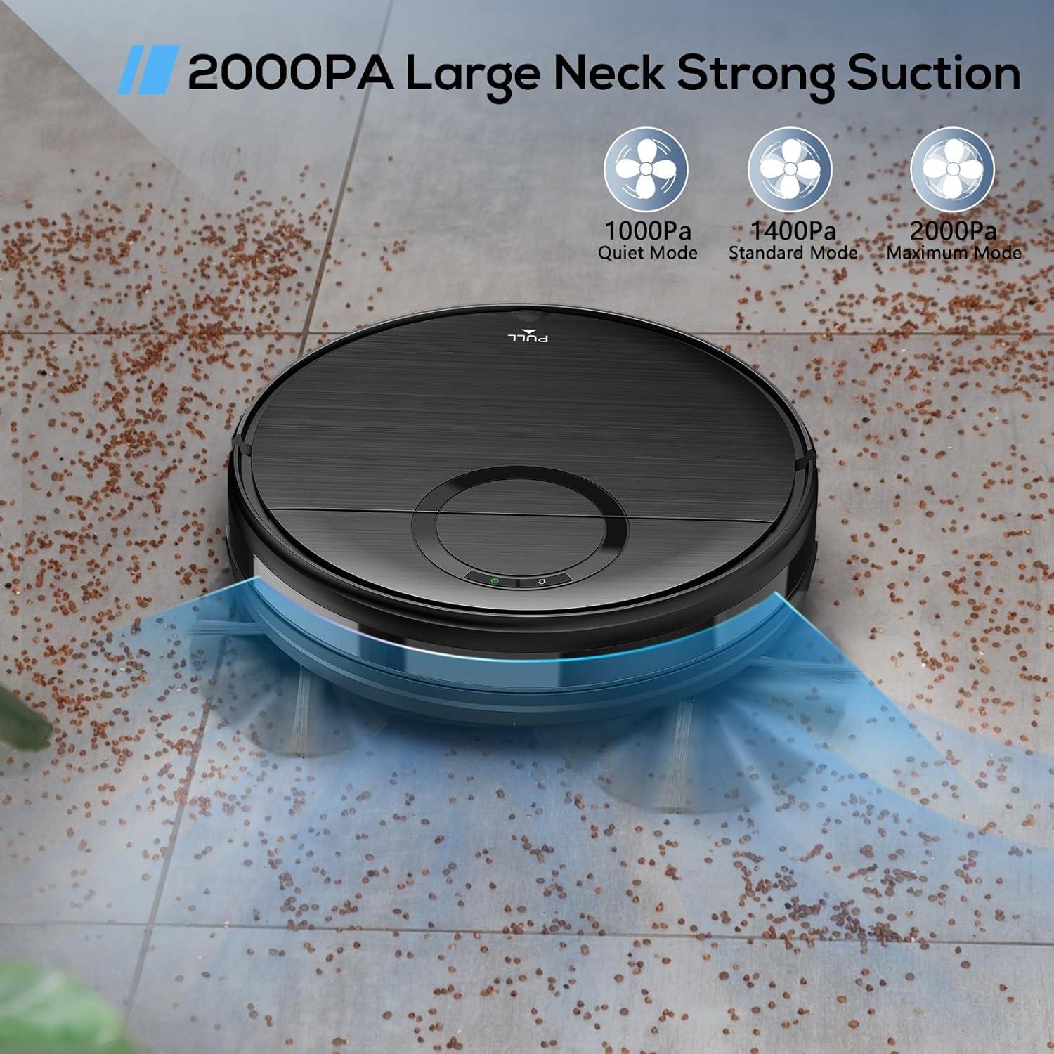 Robot Vacuum, 2 in 1 Robot Vacuum and Mop Combo for Pet Owners: Strong Suction, Anti-Tangle Brushless Inlet, Picks Up Dog & Cat Hair, Wet Mopping Removes Paw Prints, Auto-Recharge with Schedule
