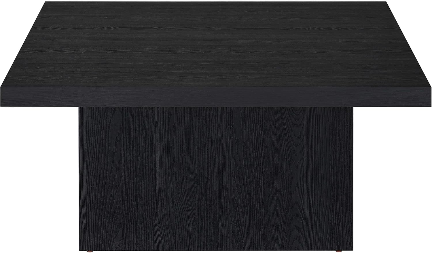 Coaster Home Furnishings - Devar - Wood - Square Coffee Table with Plinth Base, Geometric Design and Contemporary Style - Living Room - Black - 706408