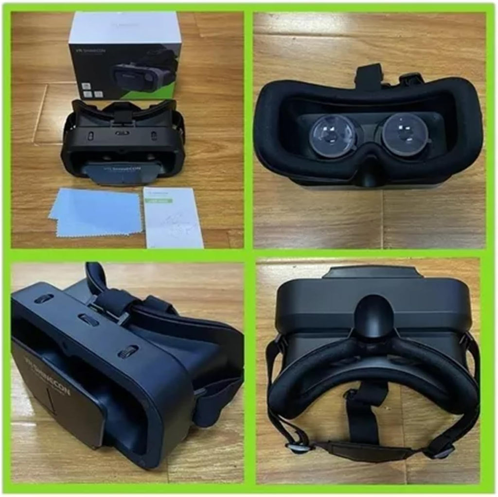 VR Headset with Controller for iPhone and Android Phones, 3D Virtual Reality Glasses, Adjustable Goggles for Movies and Games4.7-6.5 Inch Smartphones (Controller Bundle – Black)