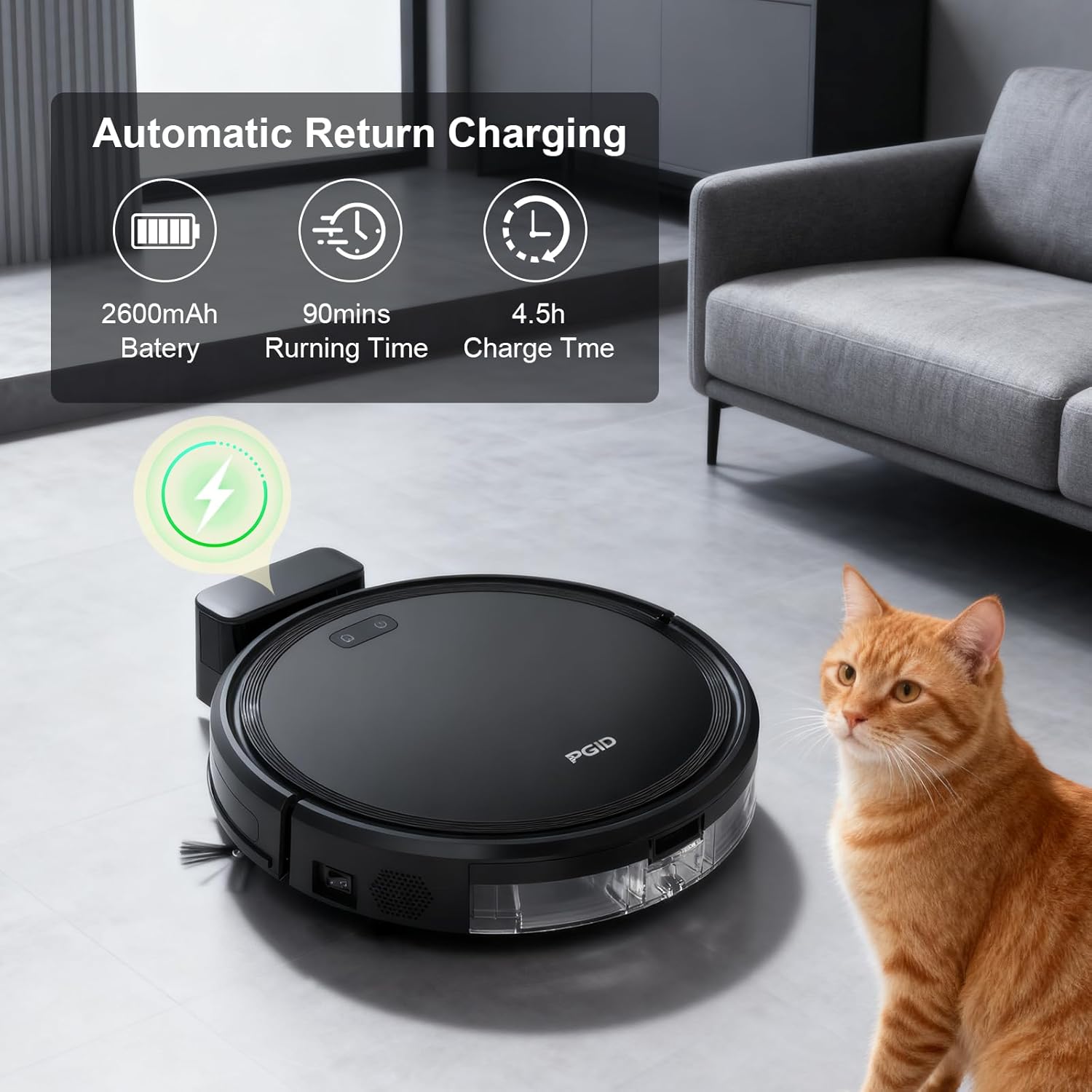 Robot Vacuum and Mop Combo, 2 in 1 Mopping Robotic Vacuum Cleaner w Schedule,Robot Vacuum Self Emptying App/Remote,5000Pa Strong Suction, Slim, Ideal for Hard Floor, Pet Hair (F7s)