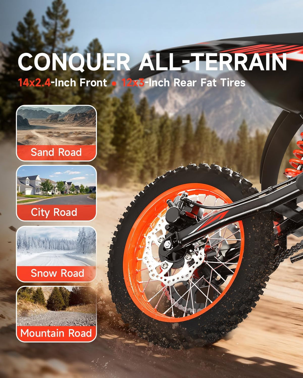X1 Spark Electric Dirt Bike, 4500W Peak Mid-Drive motor Motor Electric Motorcycle, 60V 28.8Ah Battery, 50MPH & 60 Mile Range, Full Suspension Off Road E Bike for Teens & Adults 13+, 3 Speed Modes