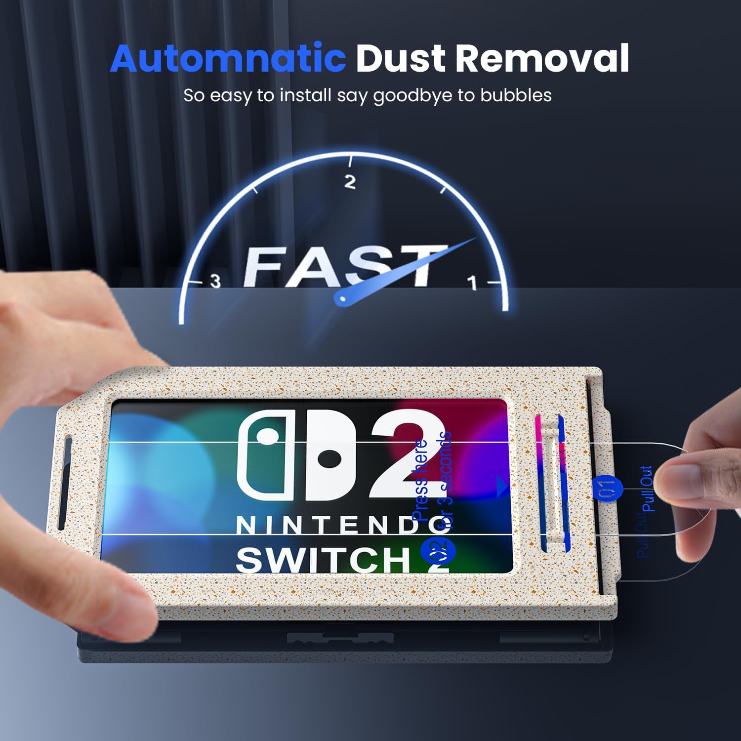 WSKEN for Nintendo Switch 2 Screen Protector - Shatterproof Tempered Glass with Auto-Dust Removal, Zero Bubbles Auto-Alignment, Anti-Scratch Glass Film for Switch 2 (2025) Accessories, 2 PCS
