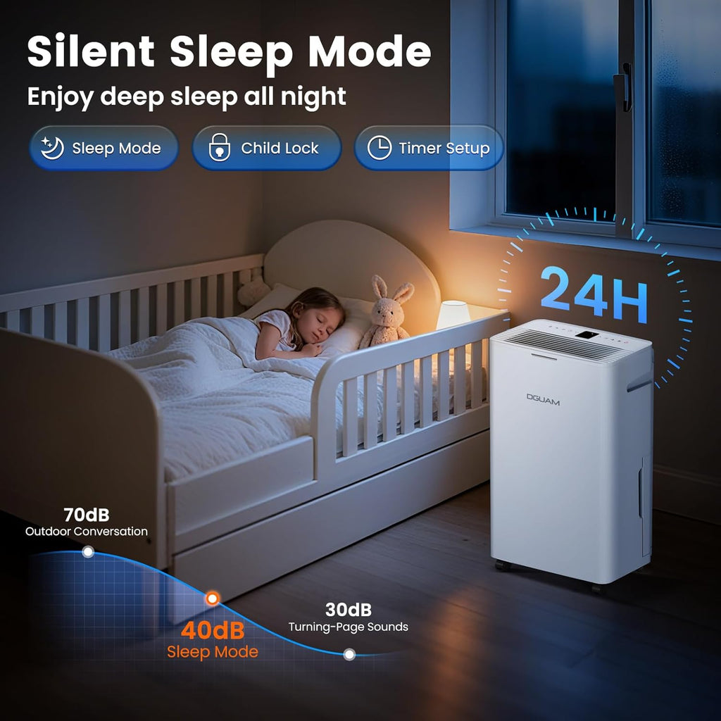 4500 Sq. Ft Dehumidifier, Max 80 Pint Dehumidifier for Basement, Compressor Dehumidifiers for Home with Drain Hose, Smart Humidity Control, Energy Efficient, Quiet for Bedroom, Large Rooms.