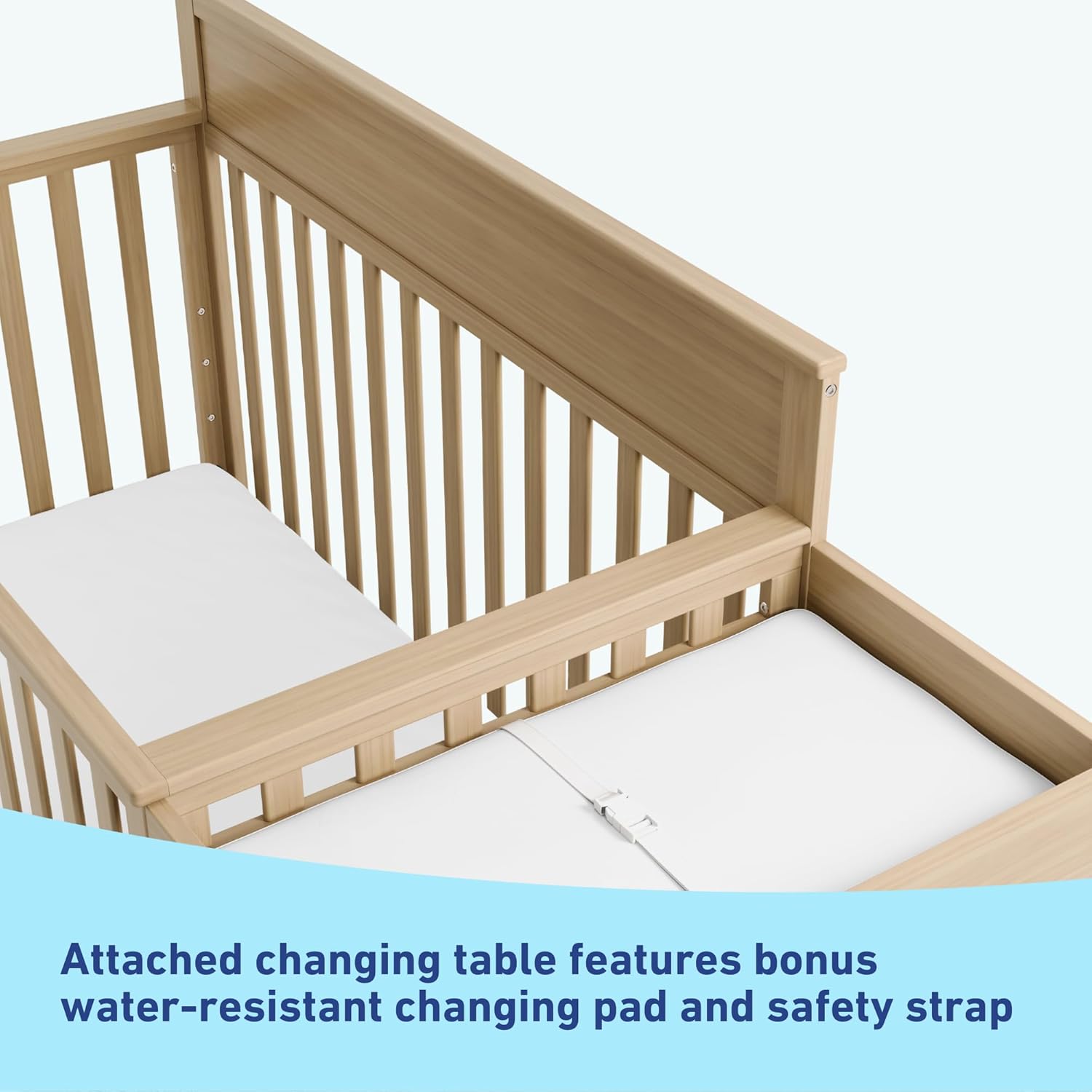 Graco Shiloh 5-in-1 Convertible Crib & Changer with Drawer – GREENGUARD Gold Certified Baby Crib Crafted from Wood, Converts to Toddler Bed, Daybed, and Full-Size Bed (Driftwood)