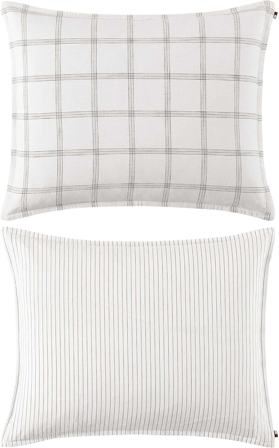Tommy Hilfiger - King Comforter Set, Super Soft Bedding with Matching Sham, Breathable Bed Essentials (Modern Windowpane Blue, King)