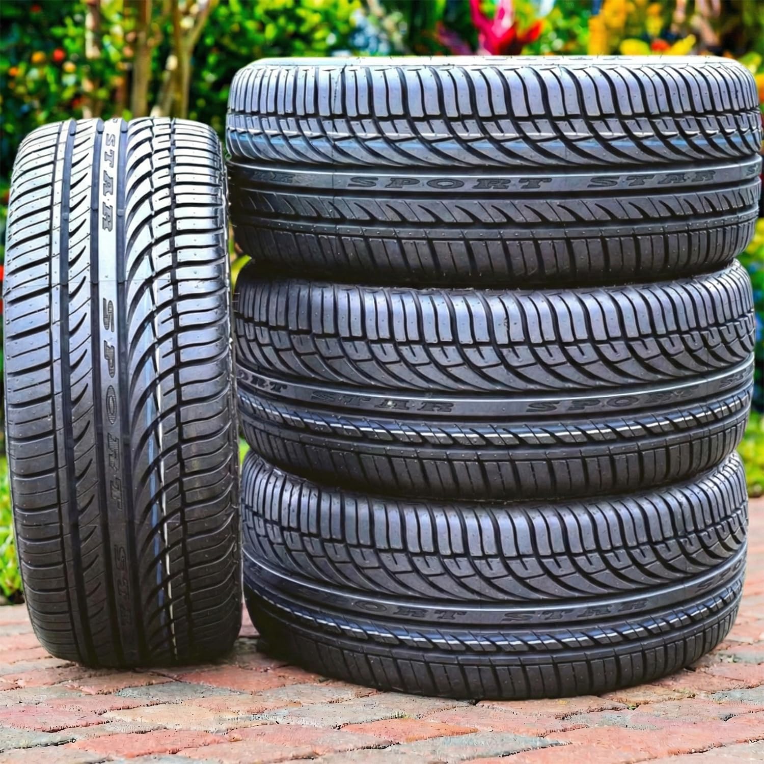 Set of 4 (FOUR) Fullway HP108 All-Season Passenger Car High Performance Radial Tires-205/50R17 205/50ZR17 205/50/17 205/50-17 93W Load Range XL 4-Ply BSW Black Side Wall UTQG 380AA