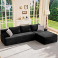 Hobestluk Modular Sectional Sofa Couches L-Shape Couch 3 Seat Modular Sofa Memory Foam Sectional Couches for Living Room, Cloud Couch with Oversized Chaise (96" Right Facing Chaise)