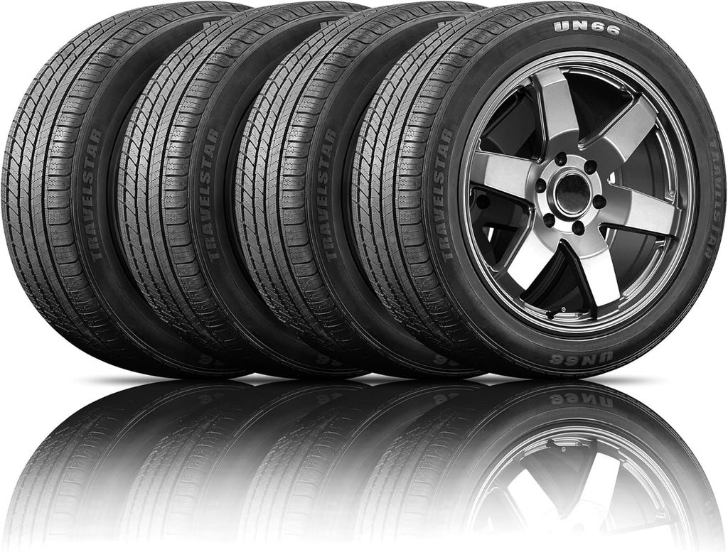Set of 4 (Four) Travelstar UN66 265/50R20 107V All-Season High Performance CUV/SUV Tires 265/50/20 - Includes Three-Year Road Hazard Warranty UTQG 520AA (Tire Only)