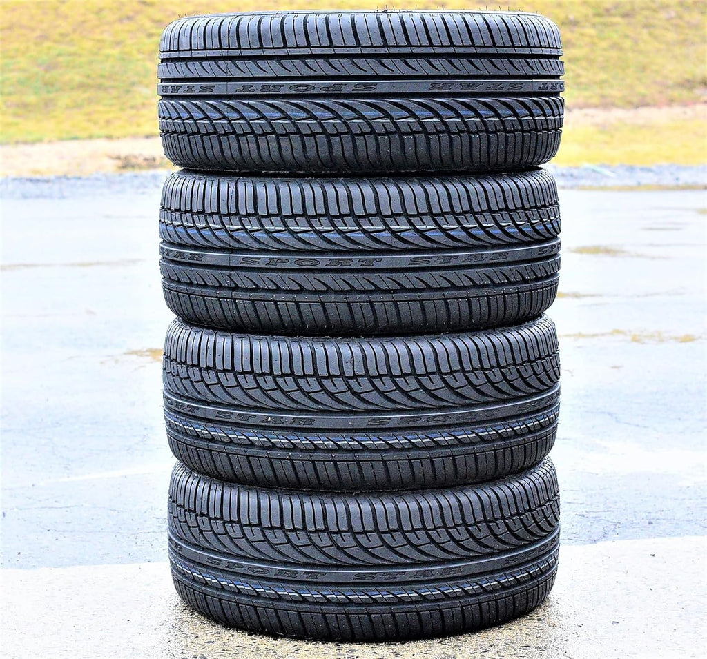 Set of 4 (FOUR) Fullway HP108 All-Season Truck/SUV High Performance Radial Tires-225/55R17 225/55ZR17 225/55/17 225/55-17 101W Load Range XL 4-Ply BSW Black Side Wall UTQG 380AA