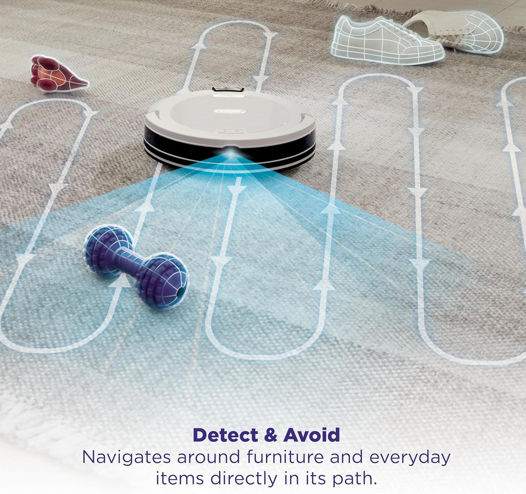 Shark Navigator | Robot Vacuum Cleaner with Powerful Suction for Pet Hair, Rugs, Carpets & Hard Floors | Bagless Self-Empty Base | 30-Day Capacity | SmartPath LiDAR Navigation | White | AV2110S