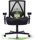 Big and Tall Office Chair 550lbs, Ergonomic Desk Chair with W-Shaped Thick Seat Cushion&4D Armrest, Executive Mesh Desk Chair with Adjustable Lumbar Support, Swivel Task Chairs for Home Office Gaming