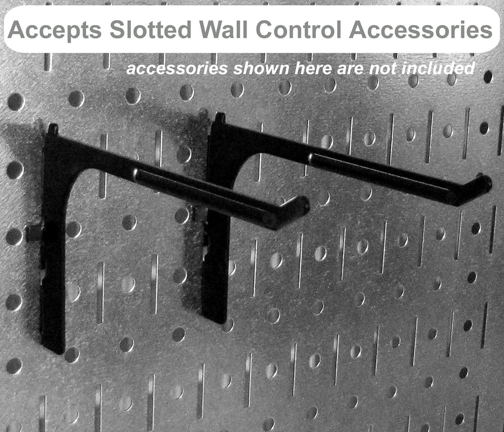 Wall Control Pegboard Organizer 4 ft. Metal Pegboard Standard Tool Storage Kit with Black Toolboard and Blue Accessories