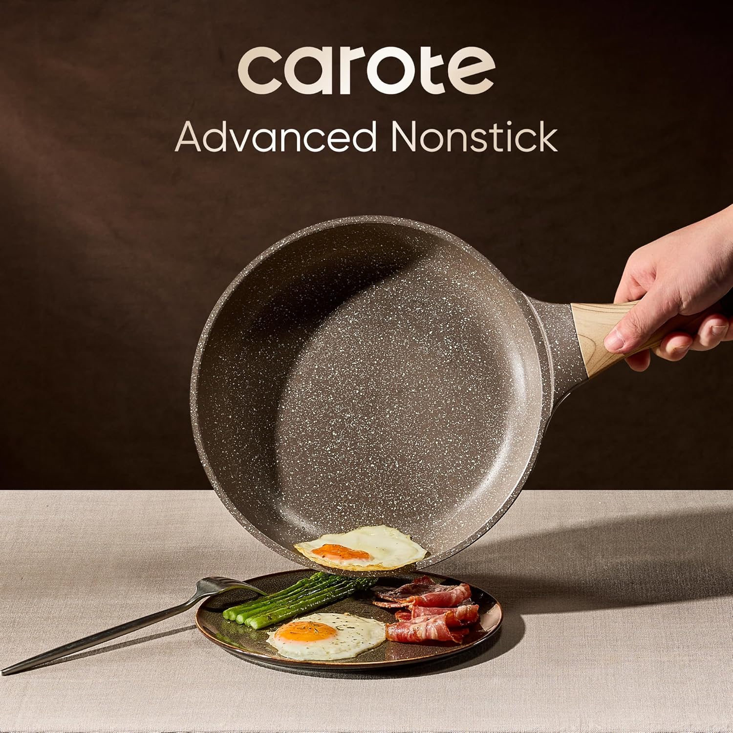 CAROTE 26PCS Pots and Pans Set Non Stick, Cookware Set Pots and Pans Induction Cook Ware, Nonstick Kitchen Cooking, PFOA Free