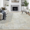 9x12 Area Rugs for Living Room Rug Washable: Abstract Large Rug for Dining Room Bedroom Carpet Non Slip 9 by 12 Indoor Modern Nursery Home Office Beige Grey
